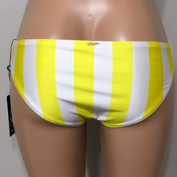 WILDFOX yellow and white stripe bikini bottoms.NWT - Picture 4 of 5